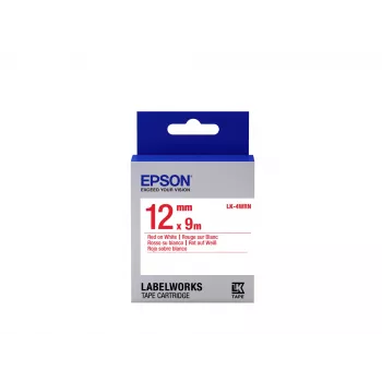 Epson etikečių kasetė Standard LK-4WRN raudona ant balto 12 mm (9 m)