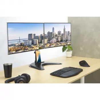 Kensington SmartFit Ergo laisvai pastatomas dviejų monitorių stovas, laisvai pastatomas, 20 kg, 68,6 cm (27 col.), 100 x 100 mm, aukščio reguliavimas, juodas