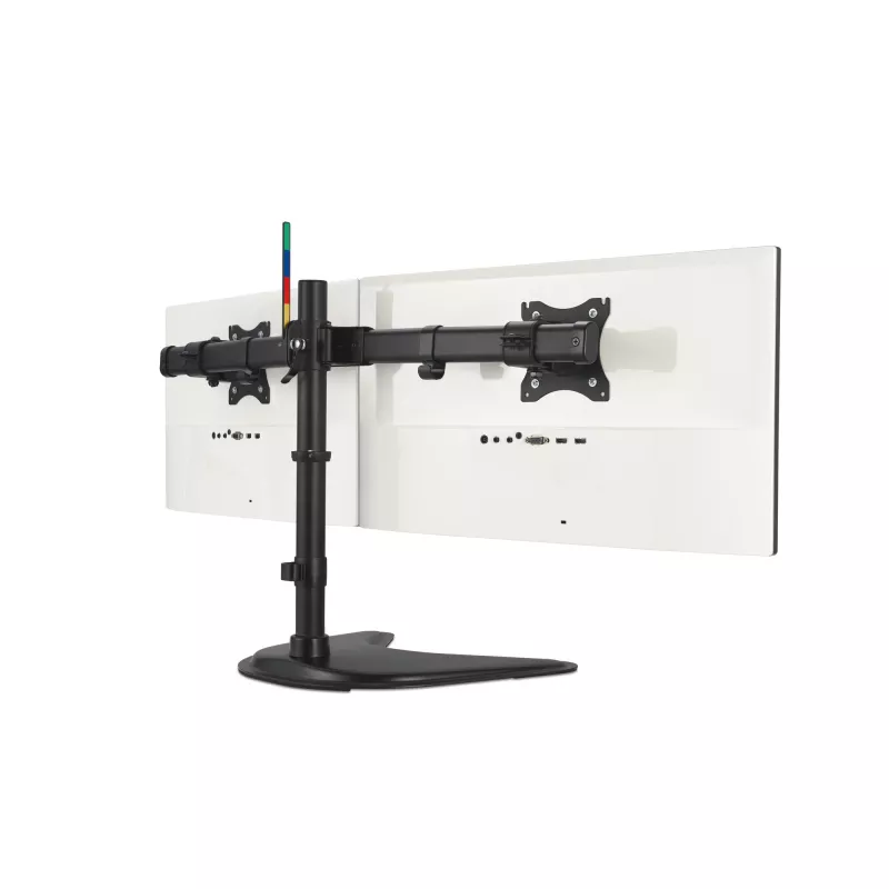 Kensington SmartFit Ergo laisvai pastatomas dviejų monitorių stovas, laisvai pastatomas, 20 kg, 68,6 cm (27 col.), 100 x 100 mm, aukščio reguliavimas, juodas