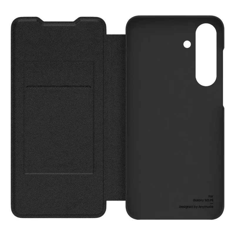 Flip dėklas Samsung Galaxy S25 FE 6,7 col. juodas vienspalvis