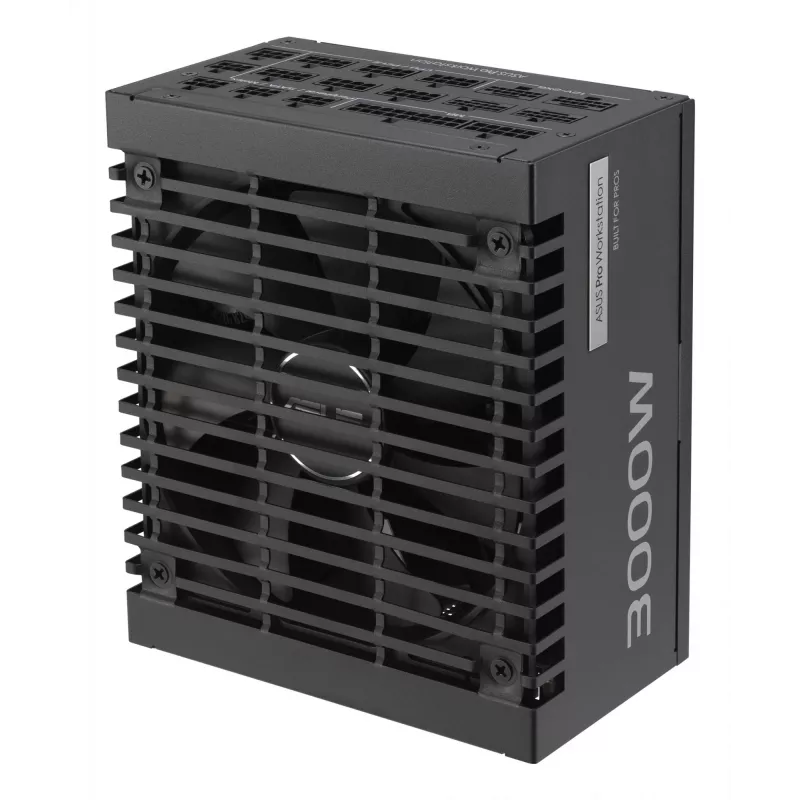 Maitinimo blokas ASUS Pro WS 3000 W ATX 3.1 80 PLUS Platinum pilnai modulinis, 20+4 pin, 4×16-pin PCIe, 12×SATA, juodas
