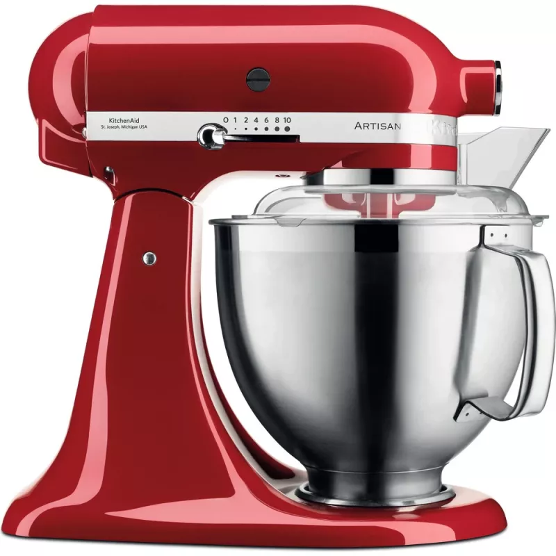 Virtuvinis kombainas KITCHENAID Artisan 5KSM185PS, 4,8 L nerūdijančio plieno dubuo, 300 W, 10 greičių, raudonas