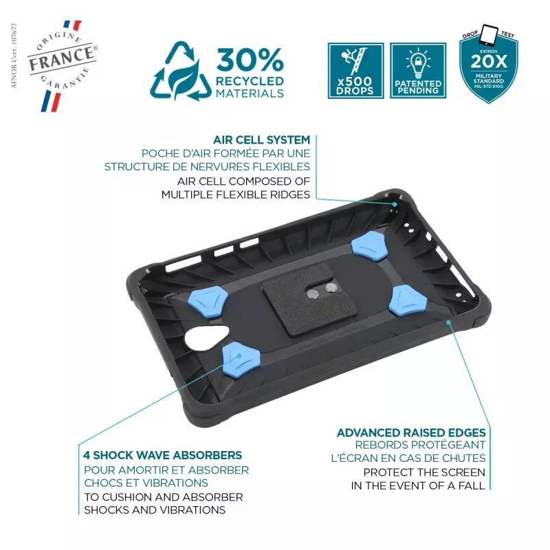 Dėklas Mobilis Galaxy Tab Active5 8'' Dangtis 360° Besisukantis Rankos Dirželis Atraminė Kojelė