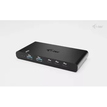 KVM prijungimo stotelė i-tec 2 kompiuteriams HDMI, USB-C sąsaja, PD 2×100 W, 4K@60 Hz, 2×USB-A