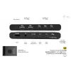KVM prijungimo stotelė i-tec 2 kompiuteriams HDMI, USB-C sąsaja, PD 2×100 W, 4K@60 Hz, 2×USB-A