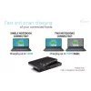 KVM prijungimo stotelė i-tec 2 kompiuteriams HDMI, USB-C sąsaja, PD 2×100 W, 4K@60 Hz, 2×USB-A