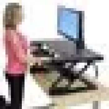 Stalinis keitiklio stovas ERGOTRON WorkFit-T Juoda — nerūdijančio plieno rėmas, aukštis 380 mm, maks. apkrova 15,9 kg