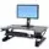 Stalinis keitiklio stovas ERGOTRON WorkFit-T Juoda — nerūdijančio plieno rėmas, aukštis 380 mm, maks. apkrova 15,9 kg
