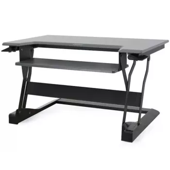 Stalinis keitiklio stovas ERGOTRON WorkFit-T Juoda — nerūdijančio plieno rėmas, aukštis 380 mm, maks. apkrova 15,9 kg