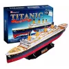 3D dėlionė Cubicfun Titanic Big T4011H — 1024 dalys, mastelinis laivo modelis