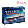 3D dėlionė Cubicfun Titanic Big T4011H — 1024 dalys, mastelinis laivo modelis