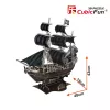 3D dėlionė CubicFun piratų laivas 'Queen Anne's Revenge' modelis T4005H, kartoninis surinkimas
