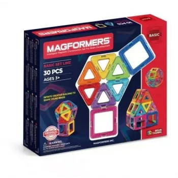 „Magformers“ magnetiniai blokeliai, pagrindinis rinkinys, 30 vnt.