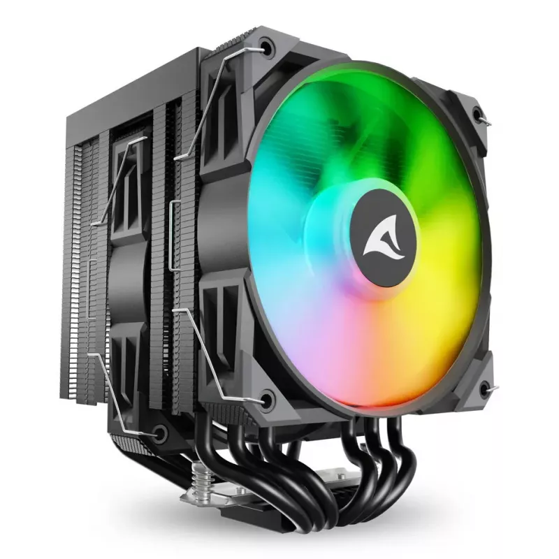 Oro aušintuvas Sharkoon A60 RGB 12 cm 500-1800 RPM juodas