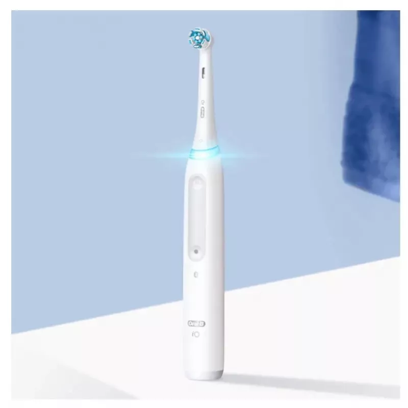 Oral-B iO Series 4 Quite suaugusiųjų besisukantis dantų šepetėlis baltas