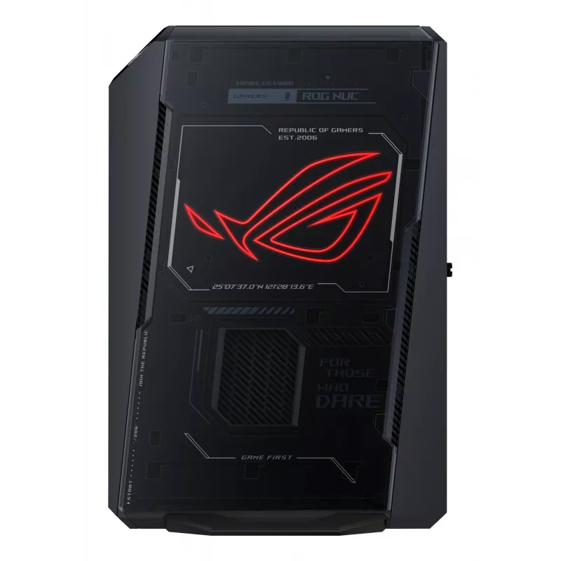 Mini PC ASUS ROG NUC RNUC15JNK9X489A2 — Intel Core Ultra 9 275HX, 32 GB DDR5, 1 TB SSD, NVIDIA GeForce RTX 5070, Windows 11 Home, juoda