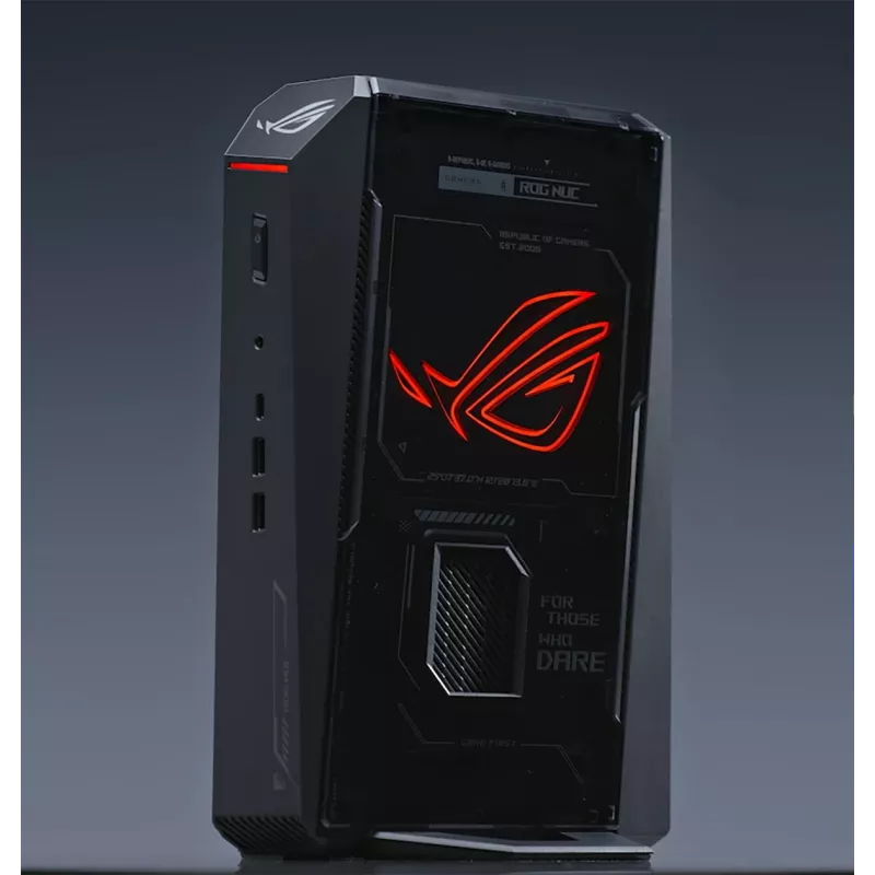Mini PC ASUS ROG NUC RNUC15JNK9X489A2 — Intel Core Ultra 9 275HX, 32 GB DDR5, 1 TB SSD, NVIDIA GeForce RTX 5070, Windows 11 Home, juoda