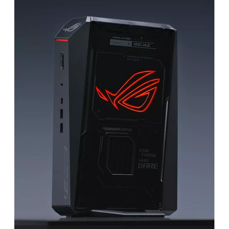 Mini PC ASUS ROG NUC RNUC15JNK9X489A2 — Intel Core Ultra 9 275HX, 32 GB DDR5, 1 TB SSD, NVIDIA GeForce RTX 5070, Windows 11 Home, juoda