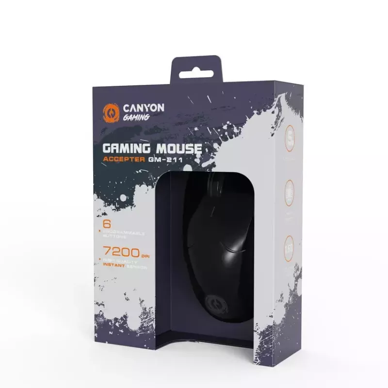 Pelė Canyon Gaming Accepter RGB apšvietimas CND-SGM211 USB