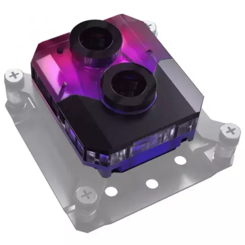 Vandens blokas Phanteks EZ-Fit 450 Acrylic Copper POM Juoda Sidabrinė