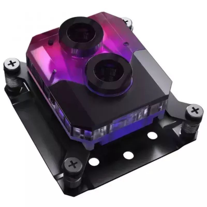 Vandens blokas Phanteks EZ-Fit 450 Acrylic Copper POM Juoda Sidabrinė