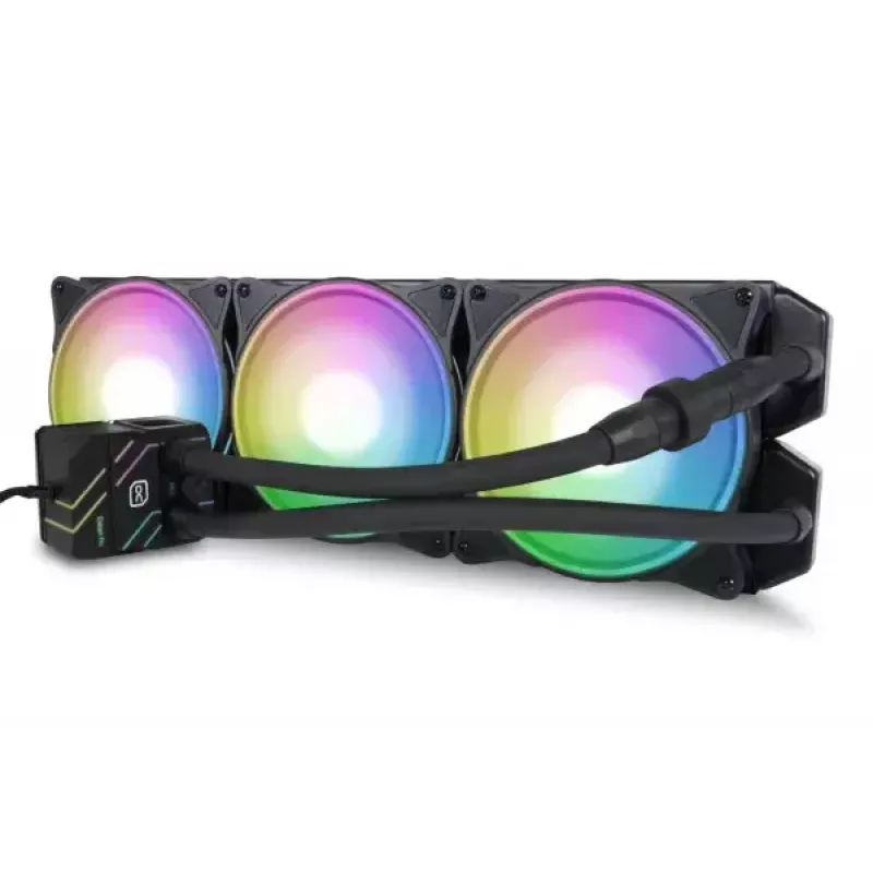Skysčio aušinimo rinkinys Alphacool Pro Aurora 420 CPU AIO 14 cm juoda balta