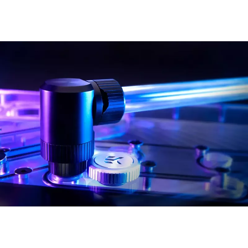 Jungtis iš ek water blocks modelis — žalvaris juoda aukštis 7 mm skersmuo 16,5 mm