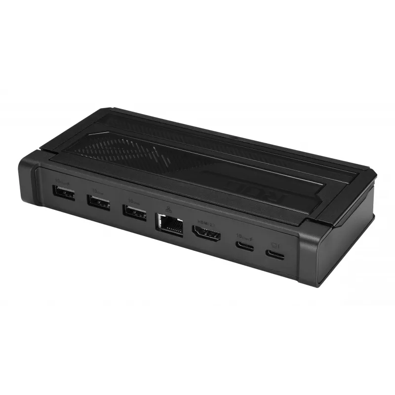 Doko stotelė ASUS ROG Bulwark Dock 2025 DG300 USB Type-C, 1x RJ-45, 1x HDMI, juoda, 160×74×25,5 mm