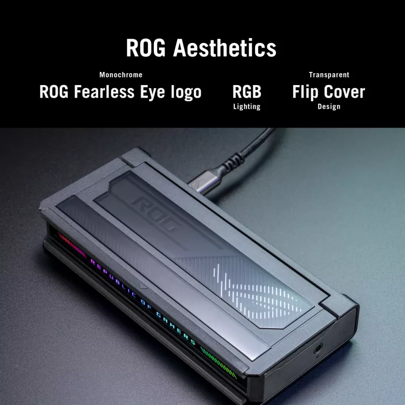 Doko stotelė ASUS ROG Bulwark Dock 2025 DG300 USB Type-C, 1x RJ-45, 1x HDMI, juoda, 160×74×25,5 mm