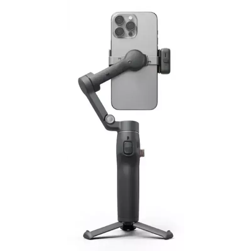 Išmaniojo telefono kameros stabilizatorius DJI Osmo Mobile 8 — juodas, maks. apkrova 0,3 kg, 3350 mAh baterija, 10 val. veikimo laikas