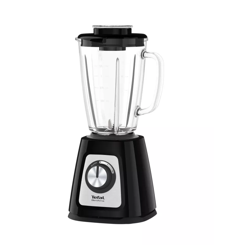 Stalinis trintuvas Tefal BL4358 — 800 W, 1,25 l stiklinis indas, ledo smulkinimas, juoda/šlifuotas plienas