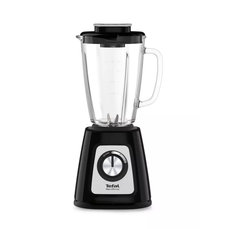 Stalinis trintuvas Tefal BL4358 — 800 W, 1,25 l stiklinis indas, ledo smulkinimas, juoda/šlifuotas plienas