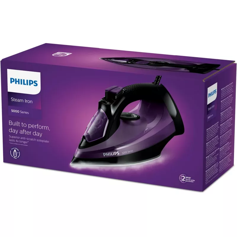 Garinis lygintuvas Philips DST5030/80 — 2400 W, SteamGlide Plus padas, 0,32 l bakelis, 2 m laidas