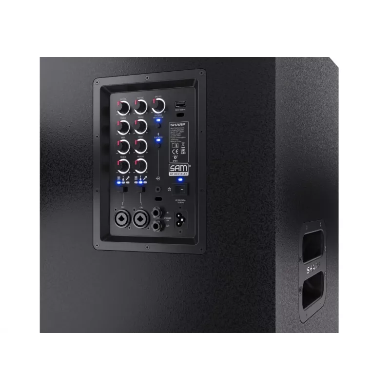 Sharp CP-LS200 nešiojamas / vakarėlių garsiakalbis, juodas, 200 W