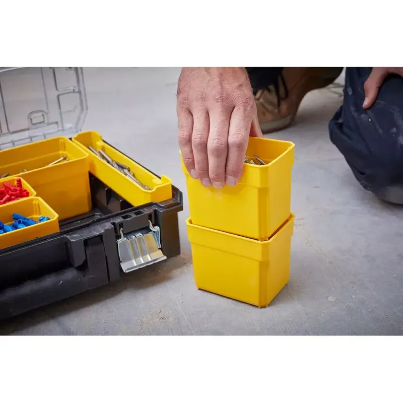 Įrankių dėžė STANLEY FMST82967-1, metalas ir polikarbonatas, 337×440×119 mm, juoda/permatoma/geltona