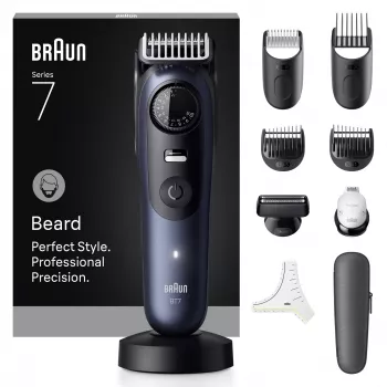 Barzdaskutė Braun BeardTrimmer 7 BT7540 0,5–20 mm Baterija Juoda Mėlyna