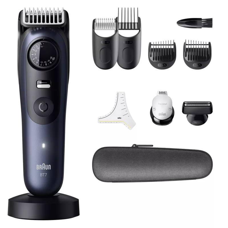Barzdaskutė Braun BeardTrimmer 7 BT7540 0,5–20 mm Baterija Juoda Mėlyna