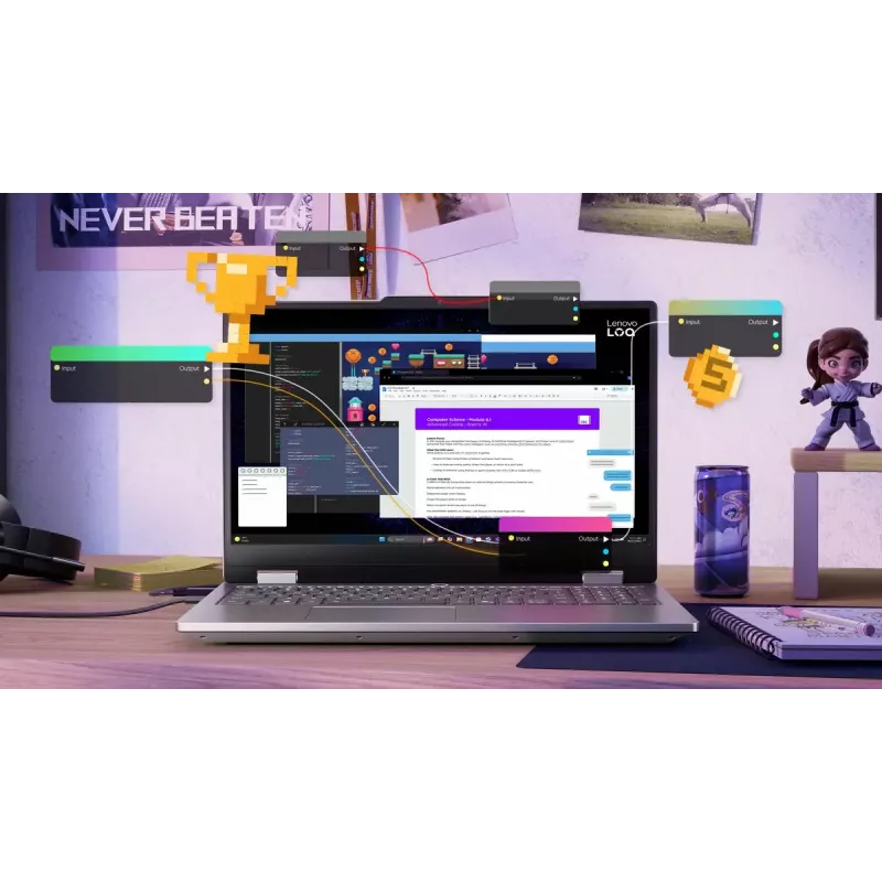 Nešiojamasis kompiuteris Lenovo LOQ 15IRX10 — 15,6 col. FHD IPS, nesiblaškantis ekranas, Intel Core i5‑13450HX, 16 GB DDR5, 1 TB SSD, NVIDIA GeForce RTX 5060 8 GB, Windows 11 Home