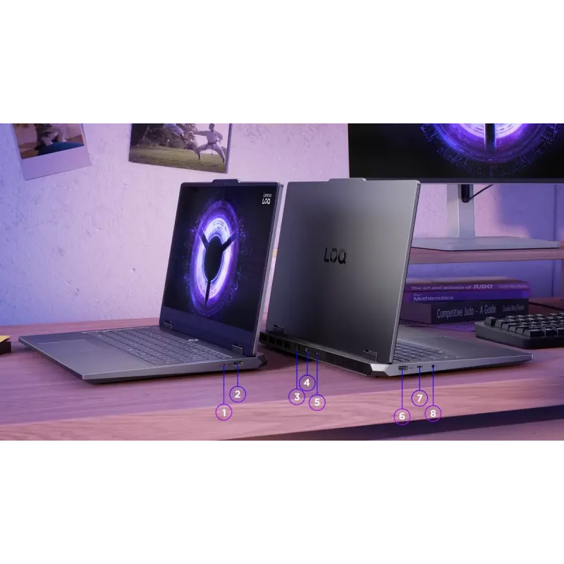 Nešiojamasis kompiuteris Lenovo LOQ 15IRX10 — 15,6 col. FHD IPS, nesiblaškantis ekranas, Intel Core i5‑13450HX, 16 GB DDR5, 1 TB SSD, NVIDIA GeForce RTX 5060 8 GB, Windows 11 Home