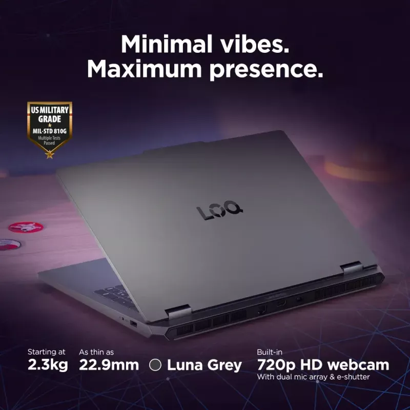 Nešiojamasis kompiuteris Lenovo LOQ 15IRX10 — 15,6 col. FHD IPS, nesiblaškantis ekranas, Intel Core i5‑13450HX, 16 GB DDR5, 1 TB SSD, NVIDIA GeForce RTX 5060 8 GB, Windows 11 Home