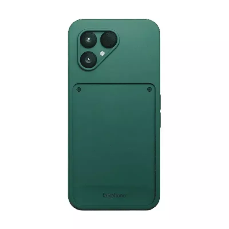 Mobiliojo telefono dėklas Fairphone Case v1 — apsauginis gaubtas Fairphone Gen. 6, tinka iki 16 cm (6,3 colio) ekranui, žalias