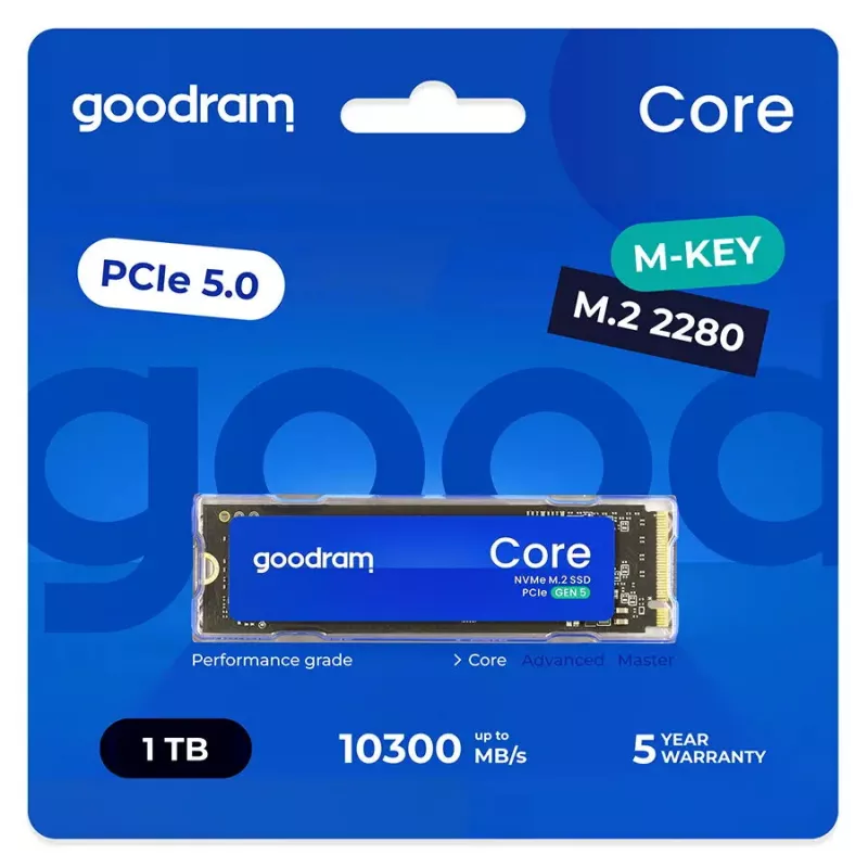 Goodram SSDR-GRC01-1K0-80 vidinis kietojo kūno diskas 1 TB M.2 PCI Express 5.0 NVMe 3D NAND