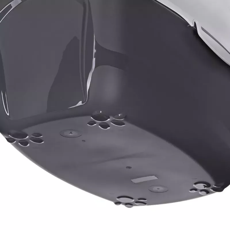 Kačių tualetas DIAMENTIQ BAYA šviesiai pilkas/tamsiai pilkas 55,5×40×38,7 cm, plastikinis, reversinis durelės