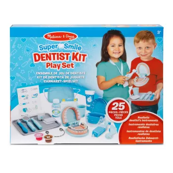 Žaislinis stomatologo rinkinys Spinmaster Melissa & Doug Super Smile Dentist, tinkamas nuo 3 metų, įvairiaspalvis