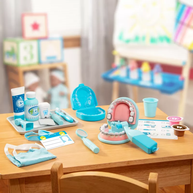 Žaislinis stomatologo rinkinys Spinmaster Melissa & Doug Super Smile Dentist, tinkamas nuo 3 metų, įvairiaspalvis