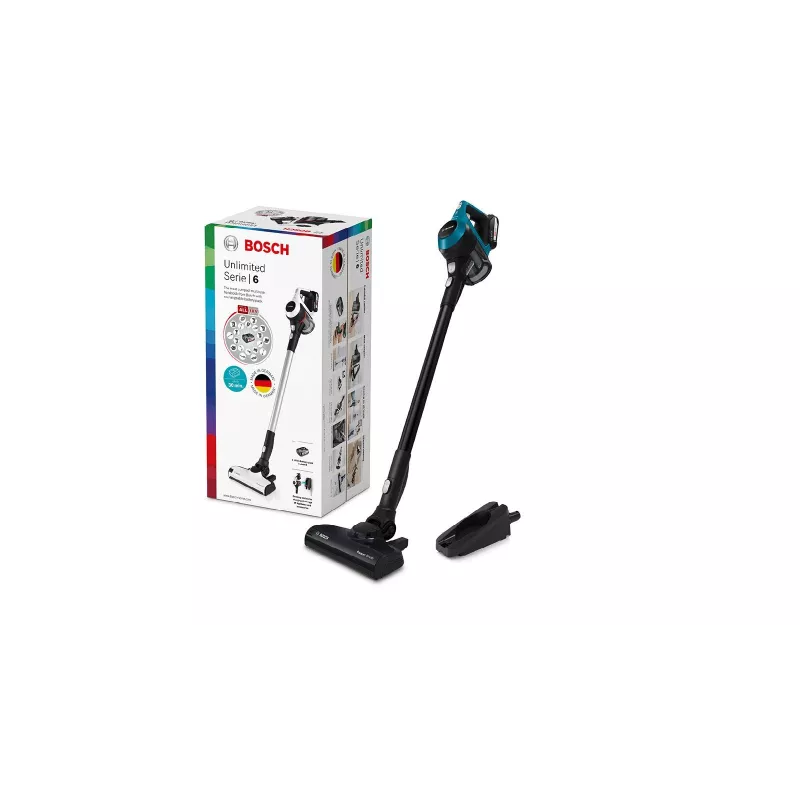 Bosch Serie 6 BBS611LAG belaidis dulkių siurblys / elektrinė šluota 2-in-1 belaidis dulkių siurblys Baterija Sausas Be maišelio 0,3 L Mėlyna 2,5 Ah