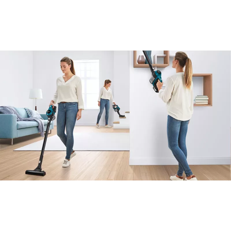 Bosch Serie 6 BBS611LAG belaidis dulkių siurblys / elektrinė šluota 2-in-1 belaidis dulkių siurblys Baterija Sausas Be maišelio 0,3 L Mėlyna 2,5 Ah
