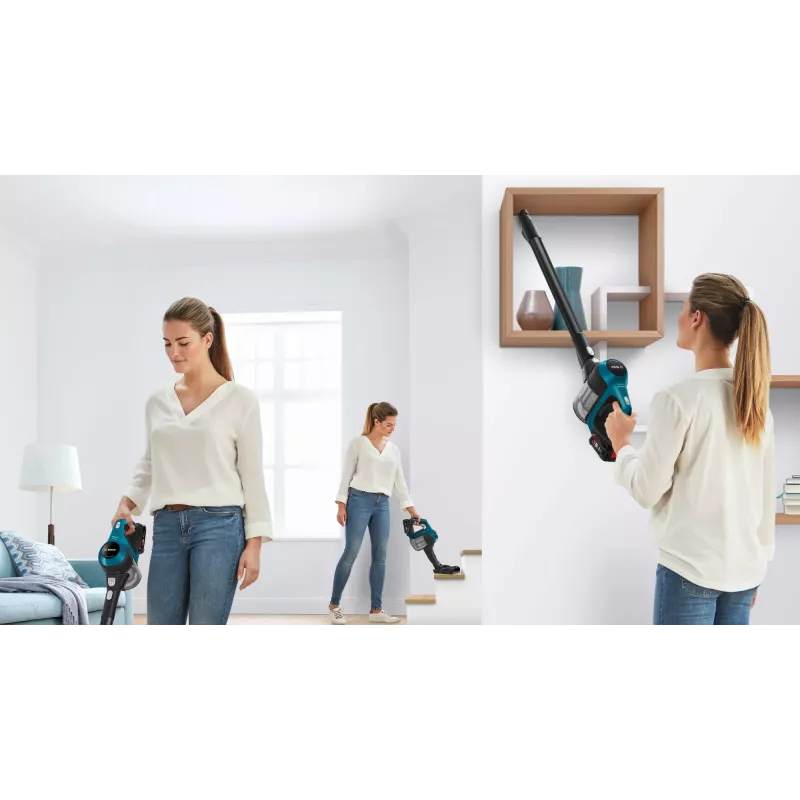 Bosch Serie 6 BBS611LAG belaidis dulkių siurblys / elektrinė šluota 2-in-1 belaidis dulkių siurblys Baterija Sausas Be maišelio 0,3 L Mėlyna 2,5 Ah