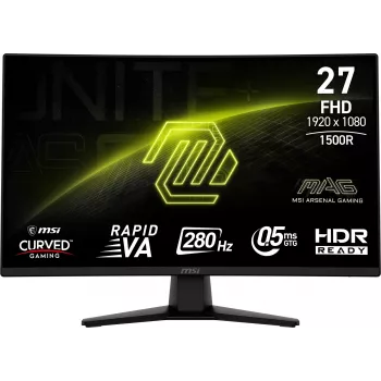 MSI MAG 274CXF kompiuterio monitorius 68.6 cm (27 col.) 1920 x 1080 pikselių Full HD juodas