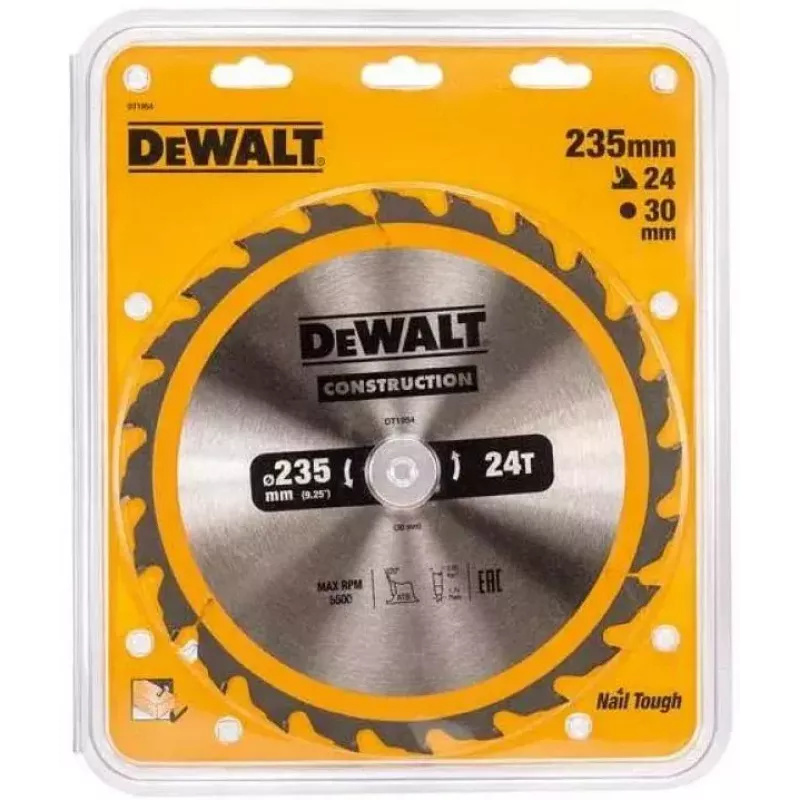Apskritas pjūklo diskas DeWALT DT1954-QZ 23,5 cm 1 vnt.